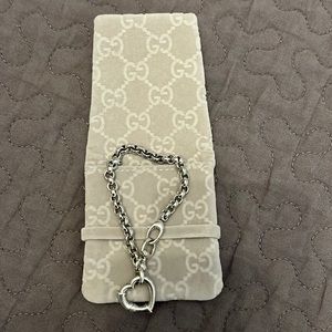 Gucci heart horse bit bracelet 7.5”
